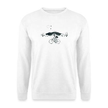 Geisha Radsport Mount Fuji - Unisex Pullover - Weiß - Vorne