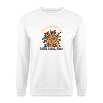 Popart Hand with Explosiveness, Oxymoron - Unisex Sweatshirt - white - Front