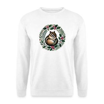 Stechpalmenkranz Eichhörnchen Charm - Unisex Pullover - Weiß - Vorne