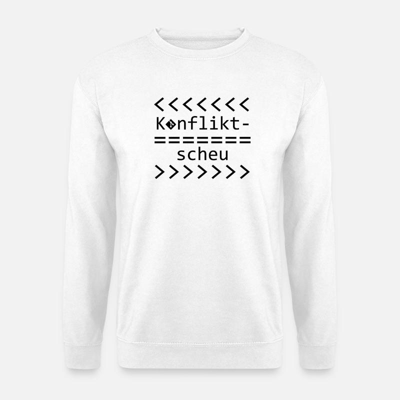 Chemise Git Nerd Aversion aux conflits - Sweat-shirt Unisexe - blanc