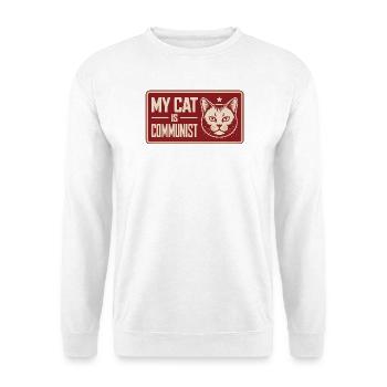 My Cat is Communist - Funny Cat T-Shirt - Unisex Sweatshirt - white - Front