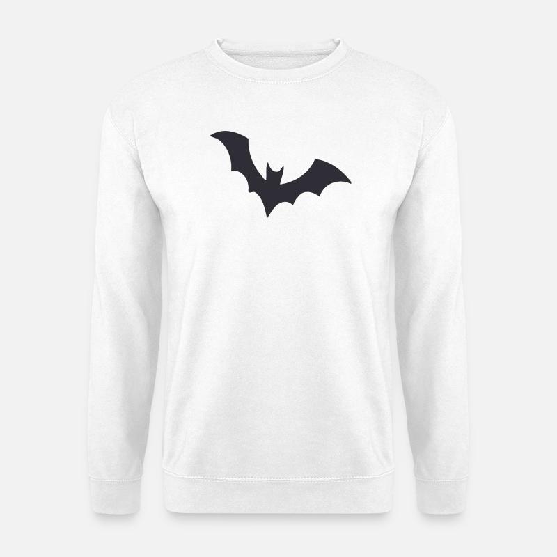Silhouette einer nachtaktiven Fledermaus - Unisex Pullover - Weiß