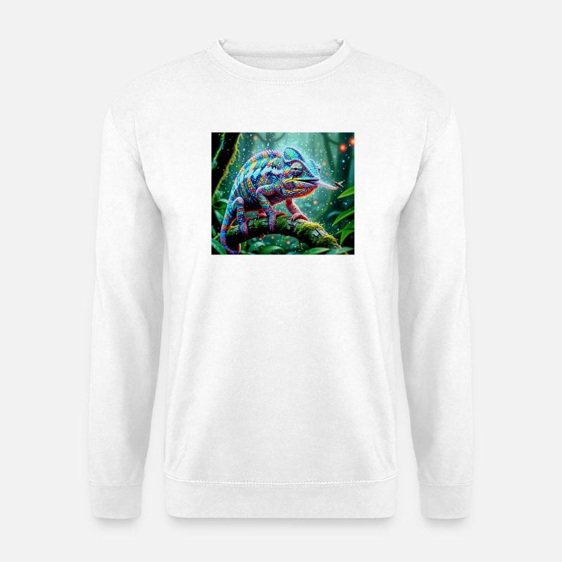 Neon Chameleon Jungle Magic - Unisex Sweatshirt - white