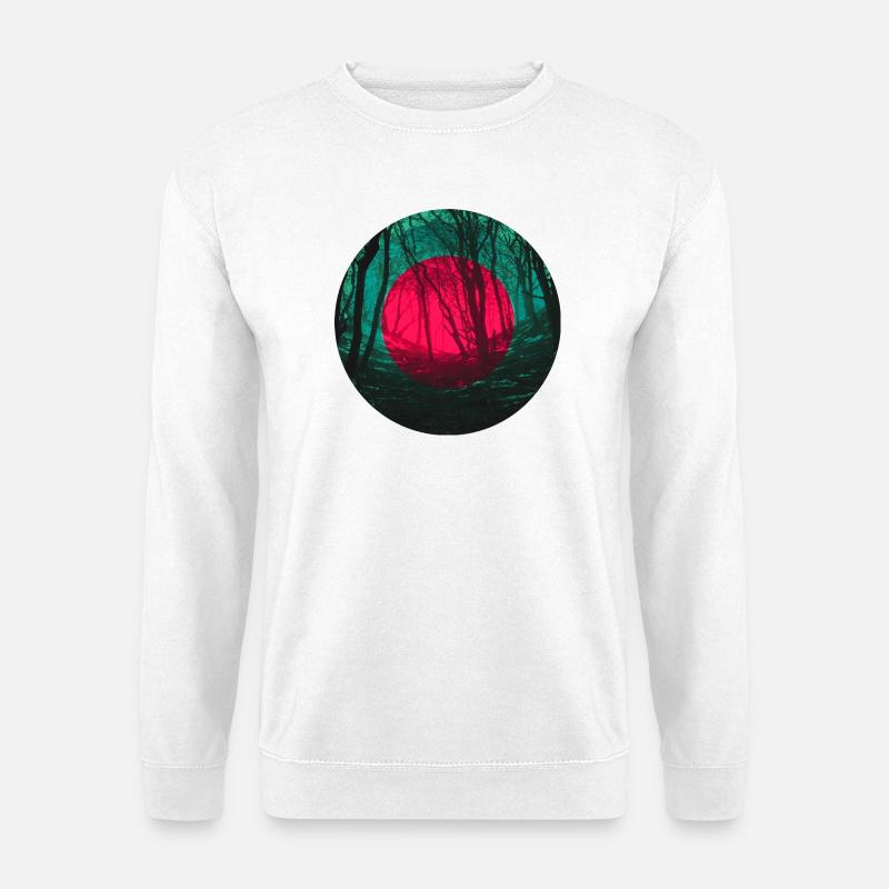 Éclipse de forêt - Sweat-shirt Unisexe - blanc