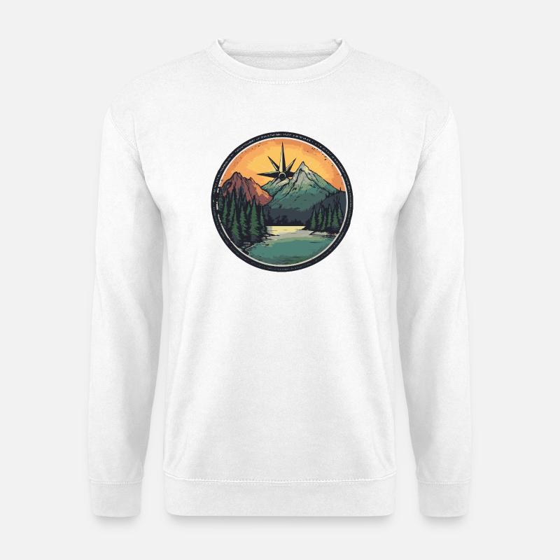 Mountains Compass - Unisex Sweatshirt - white