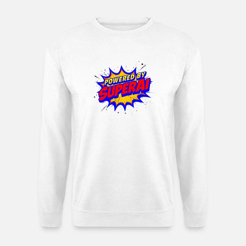 Angetrieben von SuperAI - Unisex Pullover - Weiß