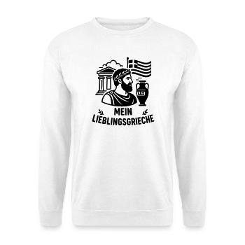 Lieblings Grieche Fanshirt - Unisex Pullover - Weiß - Vorne