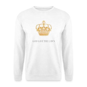 God Save the Lawn – Humour de jardin britannique - Sweat-shirt Unisexe - blanc - Devant