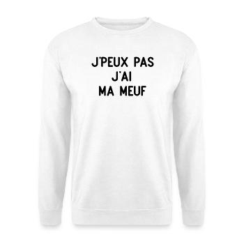 Ich kann nicht, ich habe mein Mädchen - Unisex Pullover - Weiß - Vorne