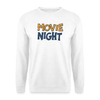 Movie Night Dessin Typographique Coloré - Sweat-shirt Unisexe - blanc - Devant