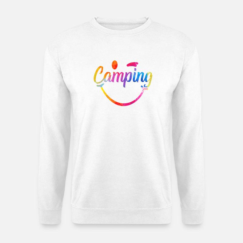 Camping Farbenspiel Logo - Unisex Pullover - Weiß