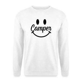 Sourire du campeur - Sweat-shirt Unisexe - blanc - Devant