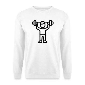 Bodybuilding - Unisex Pullover - Weiß - Vorne