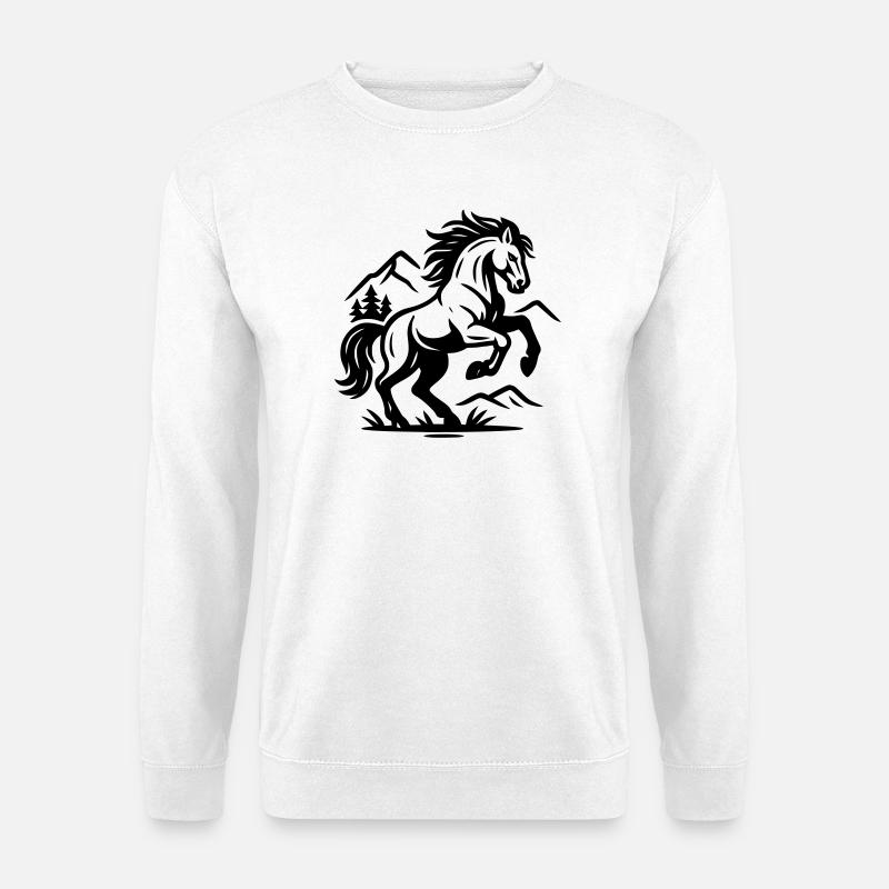 Pferd - Unisex Pullover - Weiß