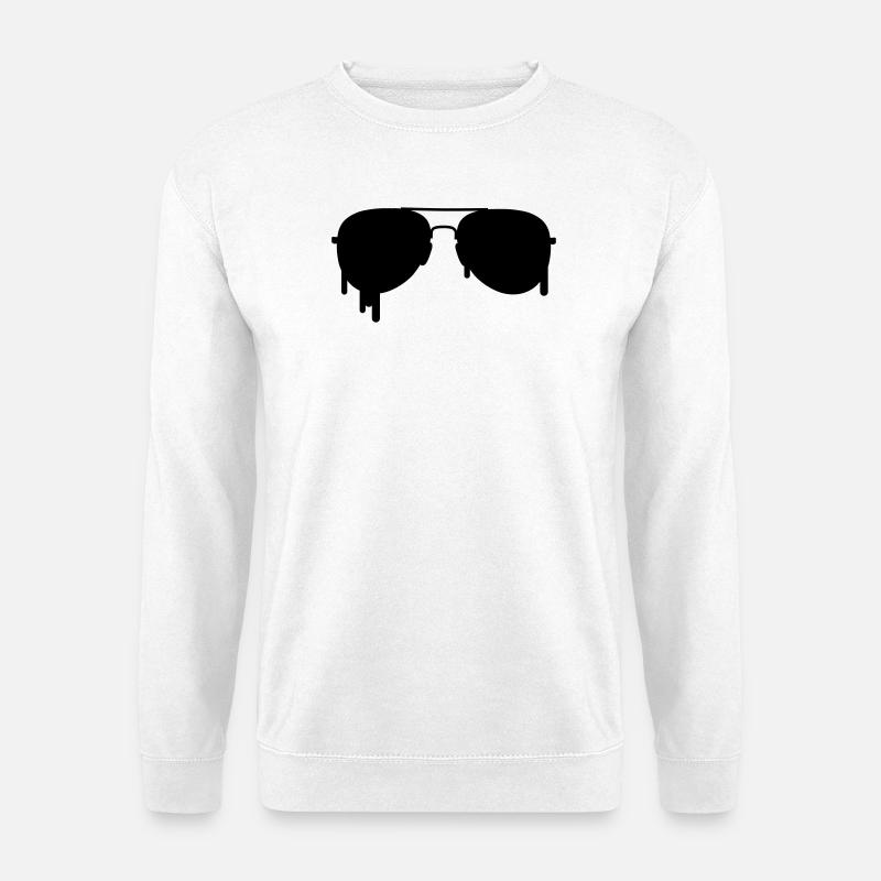 Pilot Brille - Unisex Pullover - Weiß