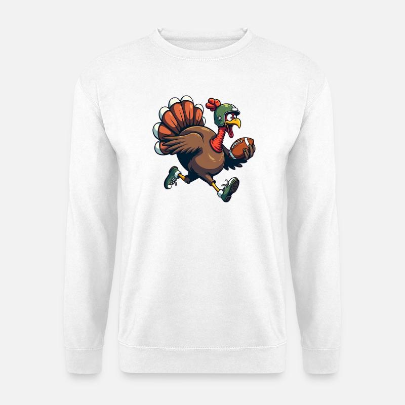 Thanksgiving Football Truthahn - Unisex Pullover - Weiß