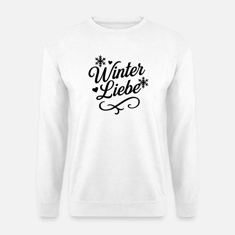 Winter Liebe Spruch - Unisex Pullover - Weiß