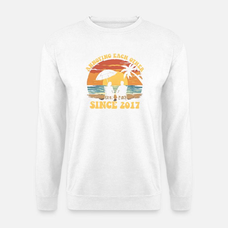 Gegenseitiges Ärgern seit 2017 Jubiläum - Unisex Pullover - Weiß
