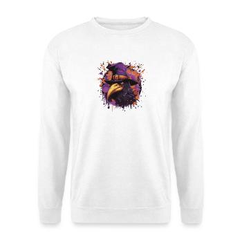 Corbeau Bande Dessinée Halloween - Sweat-shirt Unisexe - blanc - Devant