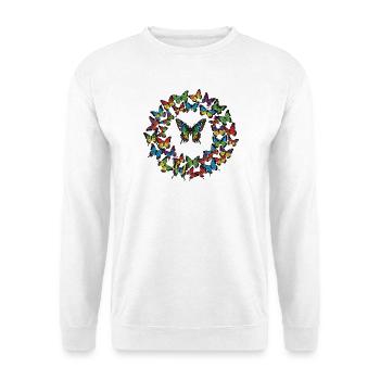 Rainbow Butterfly Circle - Unisex Sweatshirt - white - Front