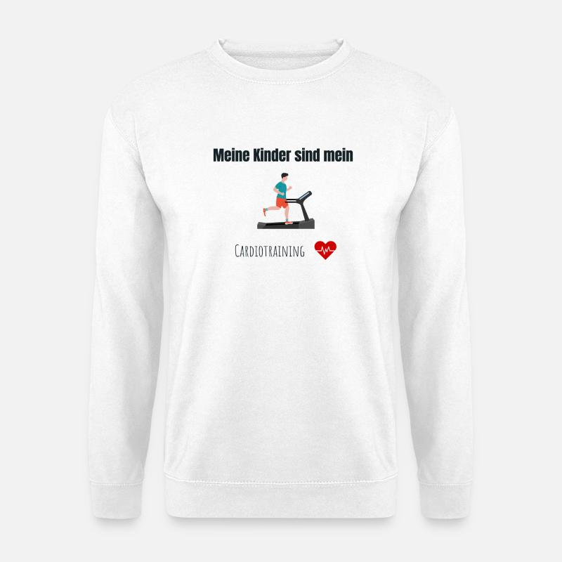 Kinder = Cardiotraining - Unisex Pullover - Weiß