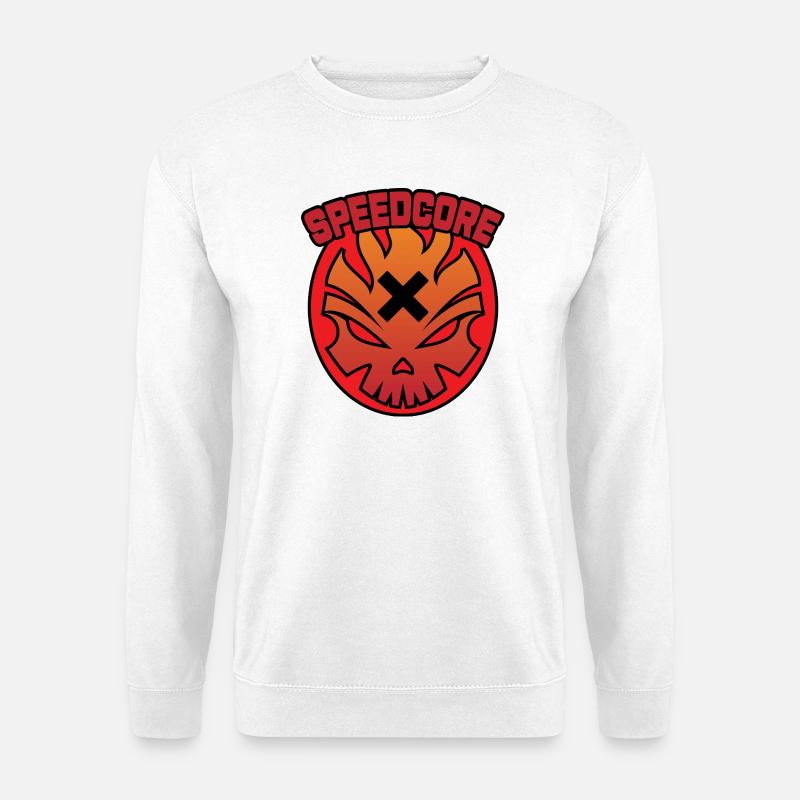 Speedcore Flammenschädel - Unisex Pullover - Weiß