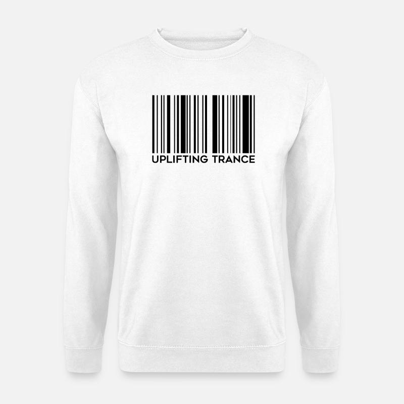 Erhebender Trance-Barcode - Unisex Pullover - Weiß
