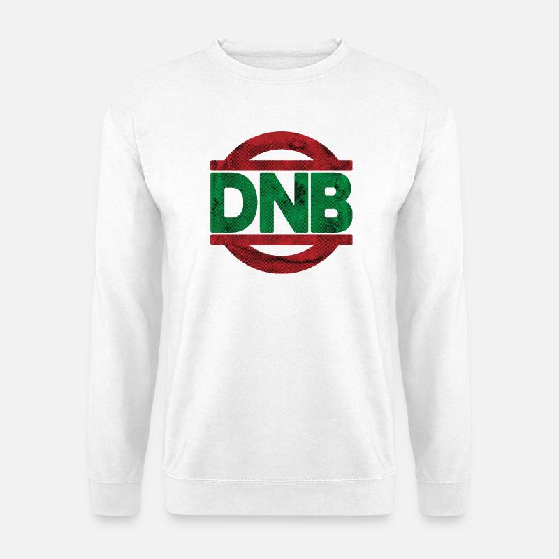 DnB Vibe Stempel RotGrün - Unisex Pullover - Weiß