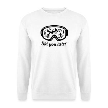 Ski You Later – des lunettes de ski conçues pour les skieurs - Sweat-shirt Unisexe - blanc - Devant