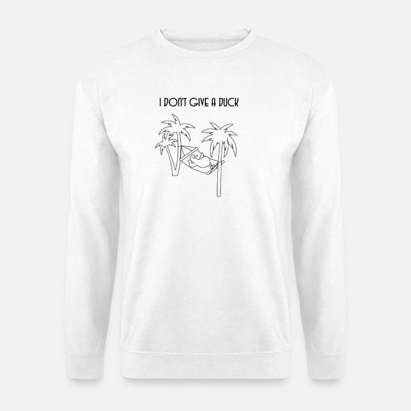 Ente mit witzigem Spruch - Unisex Pullover - Weiß