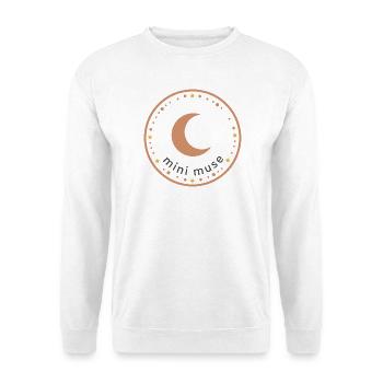 Cute Moon Circle Design - Unisex Sweatshirt - white - Front