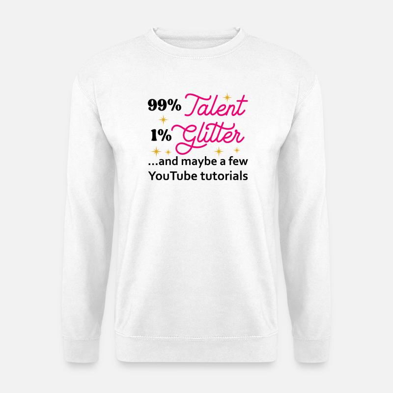 Talent Glitter Stars Script - Unisex Sweatshirt - white