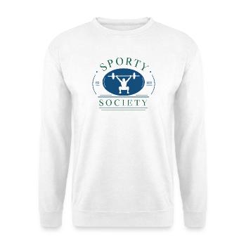 The Sporty Society - Entraînement physique en haltérophilie - Sweat-shirt Unisexe - blanc - Devant