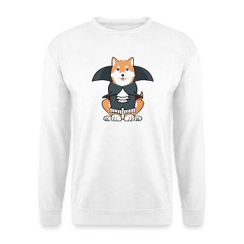 Drôle Shiba Inu Chien Halloween Costume de Vampire - Sweat-shirt Unisexe - blanc - Devant