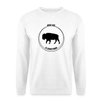 Buffalo wild life - Unisex Sweatshirt - white - Front