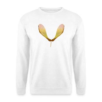 Delicate maple seed – autumnal nature motif - Unisex Sweatshirt - white - Front