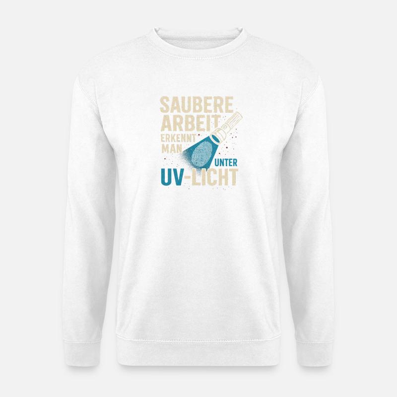 Clean work under UV light - Unisex Sweatshirt - white