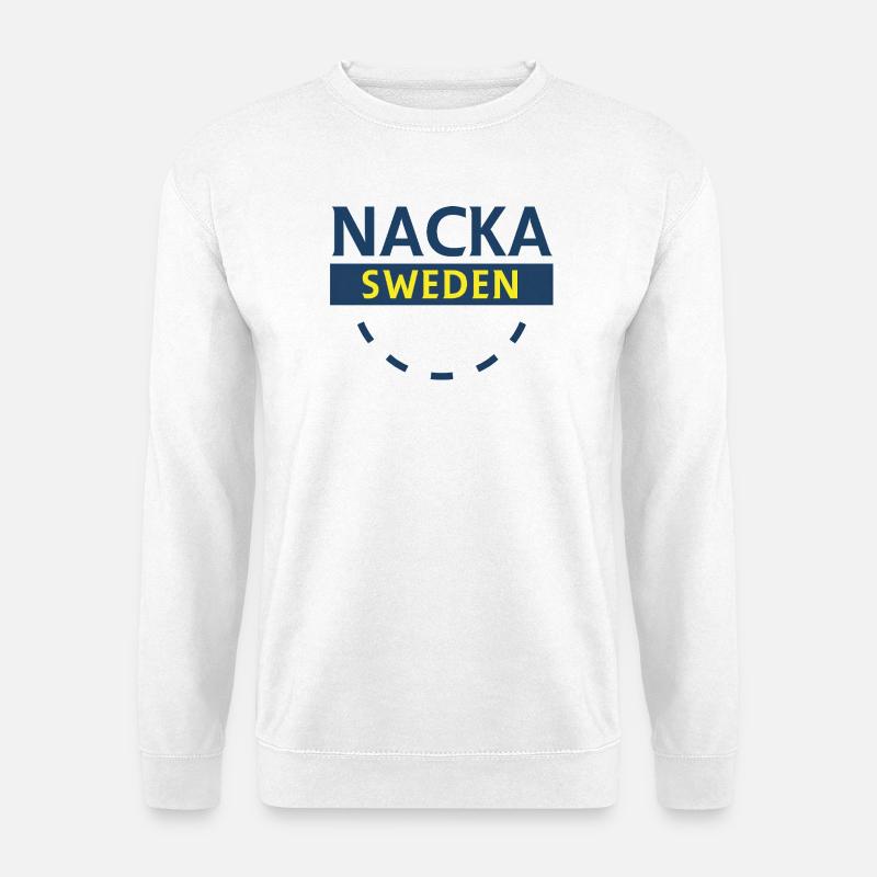 Nacka Sweden emblem - Unisex Sweatshirt - white