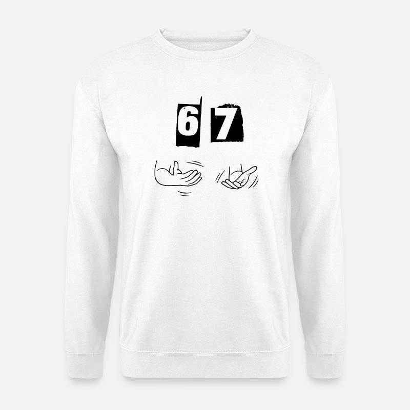 Six Seven, 67 - Unisex Pullover - Weiß
