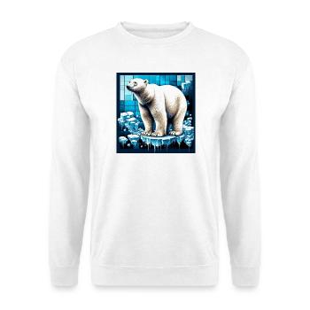 ours blanc - Sweat-shirt Unisexe - blanc - Devant
