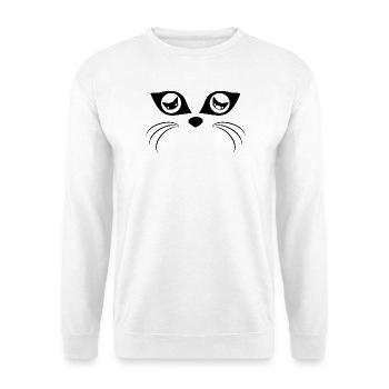 Cat Eyes (Black) - Unisex Sweatshirt - white - Front