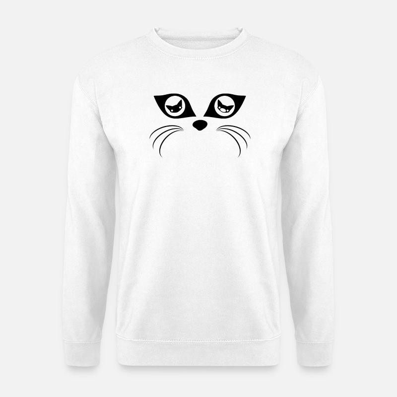 Cat Eyes (Schwarz) - Unisex Pullover - Weiß