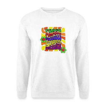 Paix Objectif Progrès Puissance Patience Rétro Design - Sweat-shirt Unisexe - blanc - Devant