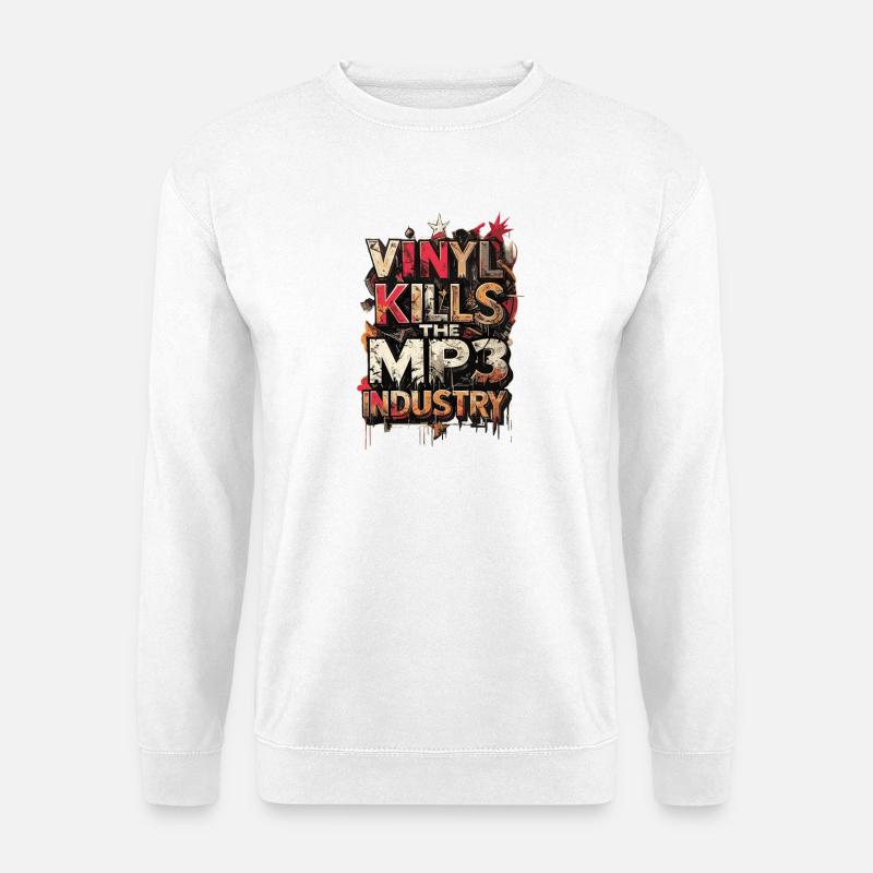 vinyl_love_013 - Unisex Pullover - Weiß