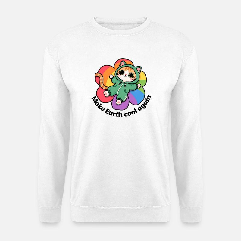 Die Erde wieder abkühlen lassen - Unisex Pullover - Weiß