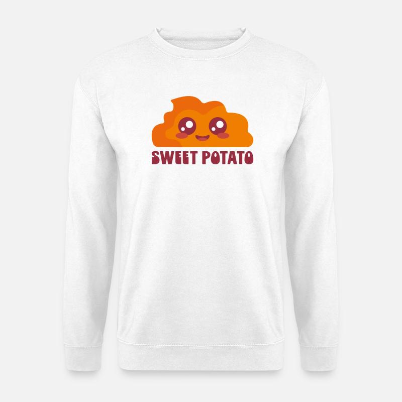Süßkartoffel Cartoon Niedlich - Unisex Pullover - Weiß