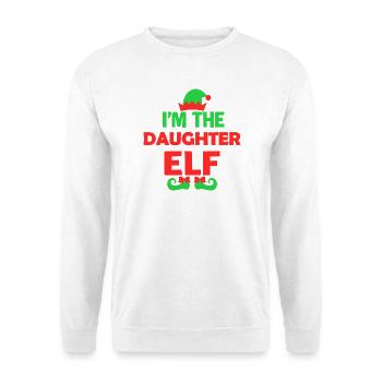 Tochter Elf Weihnachten T-Shirt - Unisex Pullover - Weiß - Vorne
