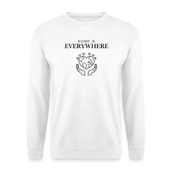 Home_Is_Everywhere_icon_black - Unisex Pullover - Weiß - Vorne