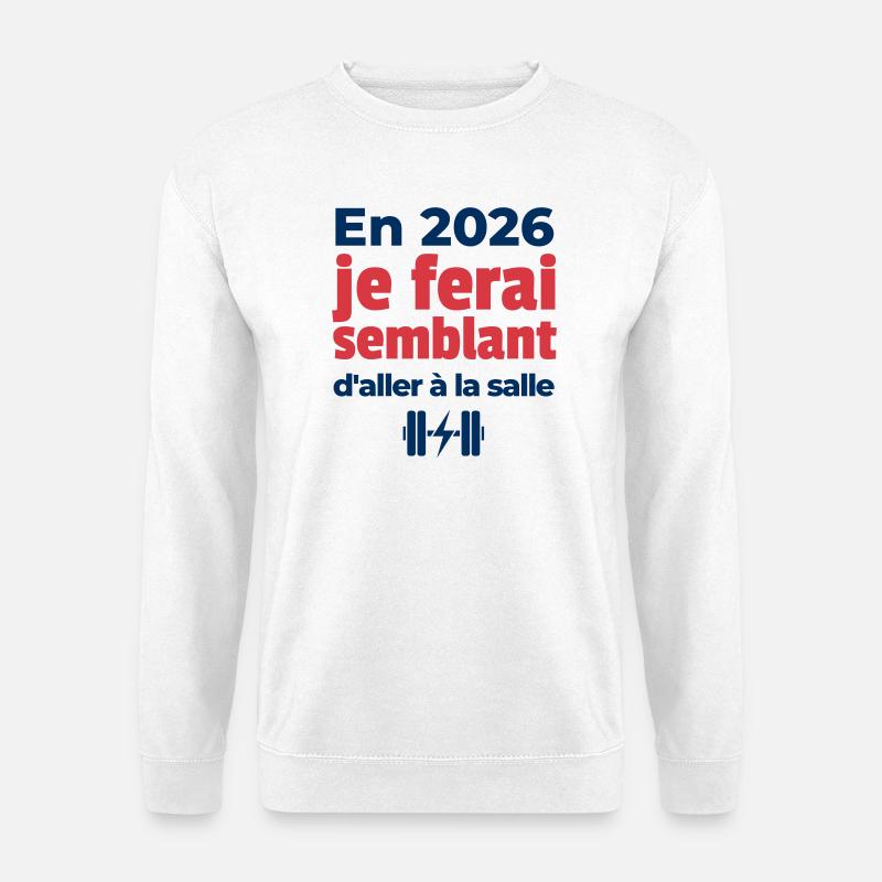 Vorsatz zum Jahresende - Unisex Pullover - Weiß