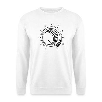 Volume Turn It Up, Lautstärke Musik Party DJ Sound - Unisex Pullover - Weiß - Vorne